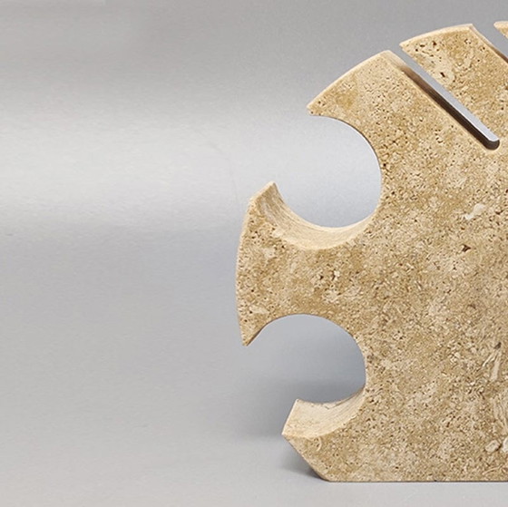 Image 1 of 1970 Original Big Travertine Fish Sculpture by Enzo Mari for F.lli Mannelli