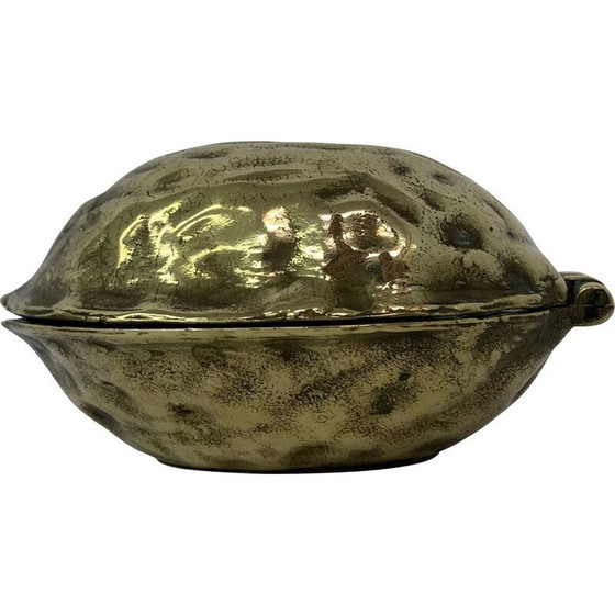 Image 1 of Schiaccianoci vintage in ottone a forma di noce, anni '70