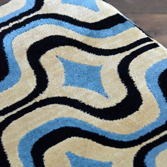 Image 1 of Vintage Italian velvet pouffe, 1970