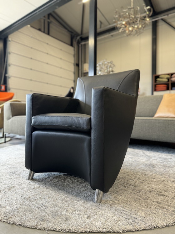 Image 1 of Leolux Dolcinea Armchair Black Leather