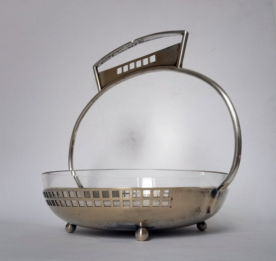 Image 1 of Josef Hoffmann Secessionista/Wiener Werkstatte Basket Argentor Cca 1905 - Unico