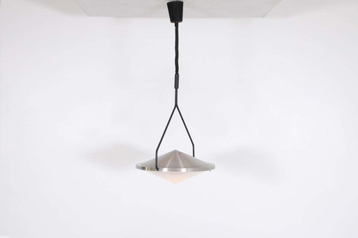 Aluminum And Plexiglass Raak 'Kompas' Ceiling Lamp