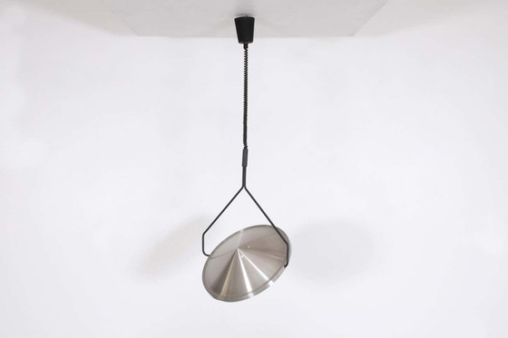 Image 1 of Aluminum And Plexiglass Raak 'Kompas' Ceiling Lamp