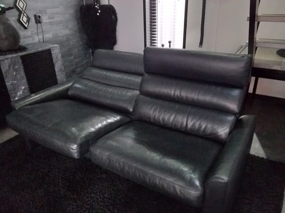 Image 1 of Erpo 2.5 Seater Sofa Black Leather, Soho