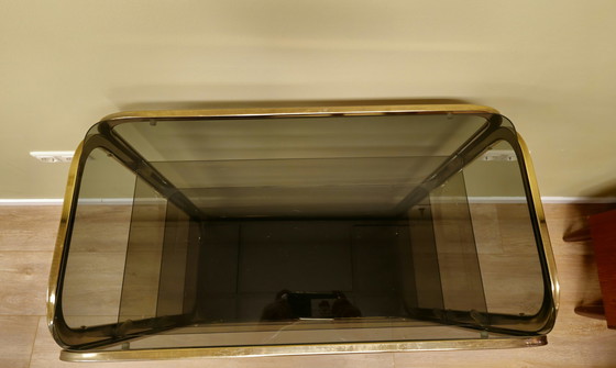 Image 1 of Vitrine vintage en laiton Vitrine Armoire ouverte Séparateur de pièces