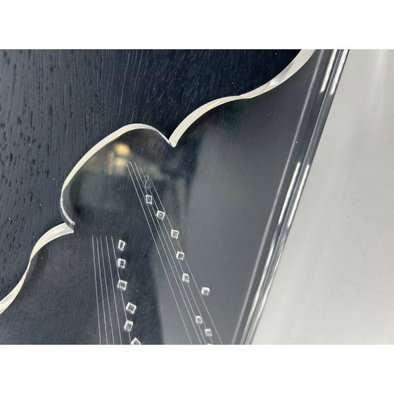 Image 1 of Dipinto vintage in plexiglass con violino intagliato