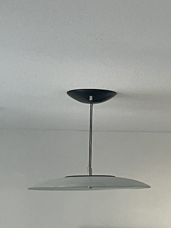 Image 1 of Lampada a sospensione vintage in vetro satinato