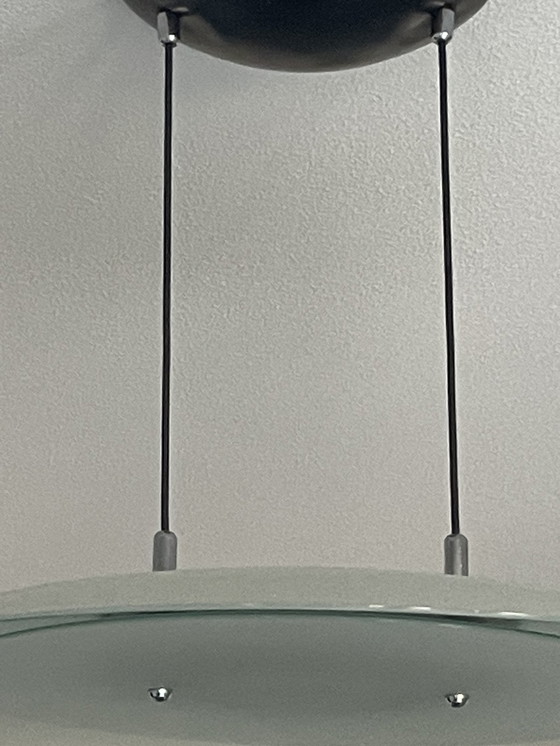 Image 1 of Lampada a sospensione vintage in vetro satinato