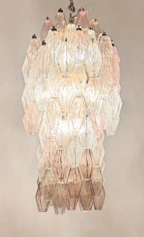 Image 1 of Mid-Century Murano Glass Chandelier "Polyhedr" By Carlo Scarpa For Venini, Italy, 1960S