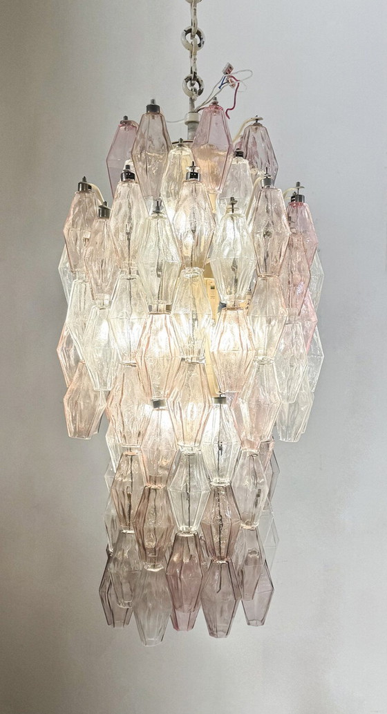 Image 1 of Mid-Century Murano Glass Chandelier "Polyhedr" By Carlo Scarpa For Venini, Italy, 1960S