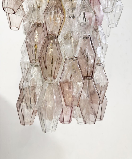 Image 1 of Mid-Century Murano Glass Chandelier "Polyhedr" By Carlo Scarpa For Venini, Italy, 1960S