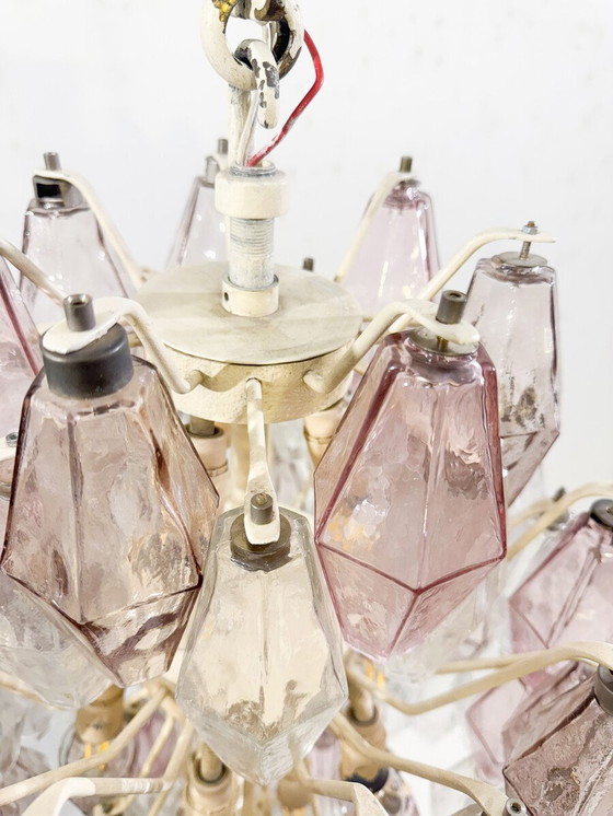 Image 1 of Mid-Century Murano Glass Chandelier "Polyhedr" By Carlo Scarpa For Venini, Italy, 1960S