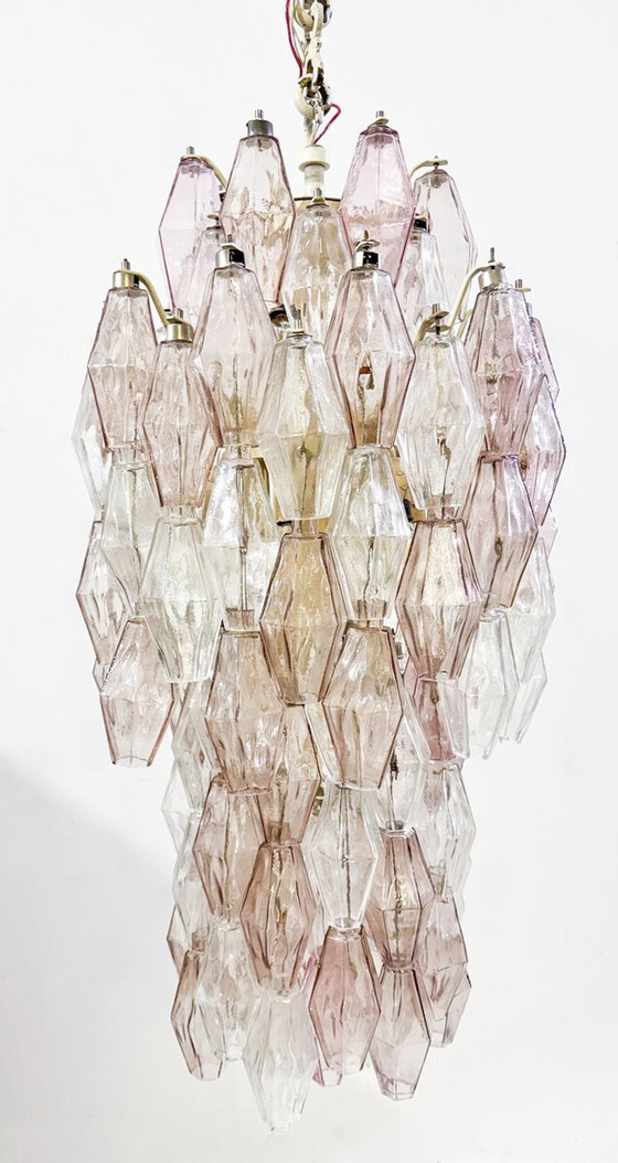 Image 1 of Mid-Century Murano Glass Chandelier "Polyhedr" By Carlo Scarpa For Venini, Italy, 1960S