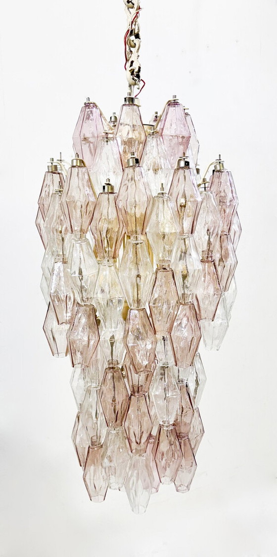 Image 1 of Mid-Century Murano Glass Chandelier "Polyhedr" By Carlo Scarpa For Venini, Italy, 1960S