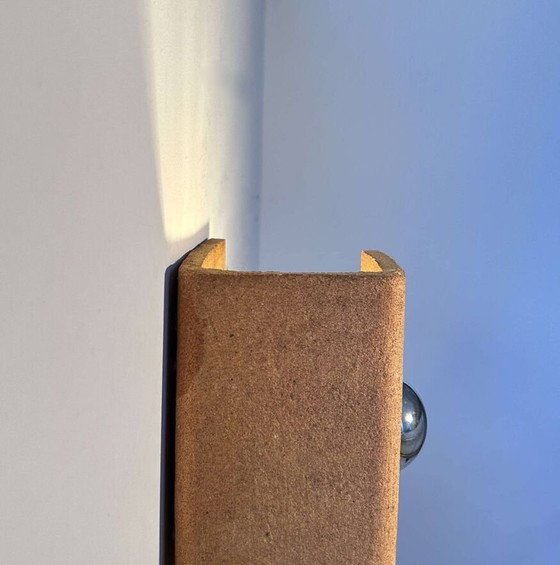 Image 1 of Terre Brute Chamotte Wall Lamp By Guy Bareff - France 1970