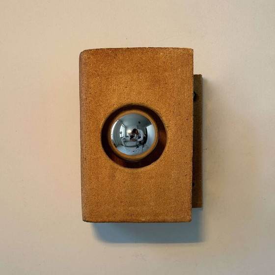 Image 1 of Terre Brute Chamotte Wall Lamp By Guy Bareff - France 1970