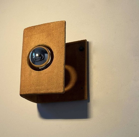 Image 1 of Terre Brute Chamotte Wall Lamp By Guy Bareff - France 1970