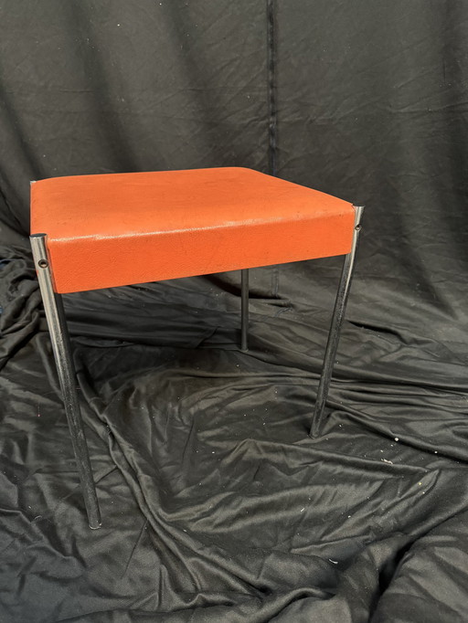 Orange Vintage Stool