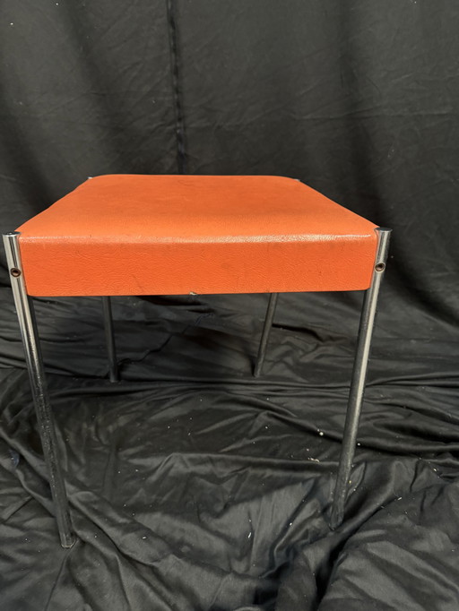 Orange Vintage Stool