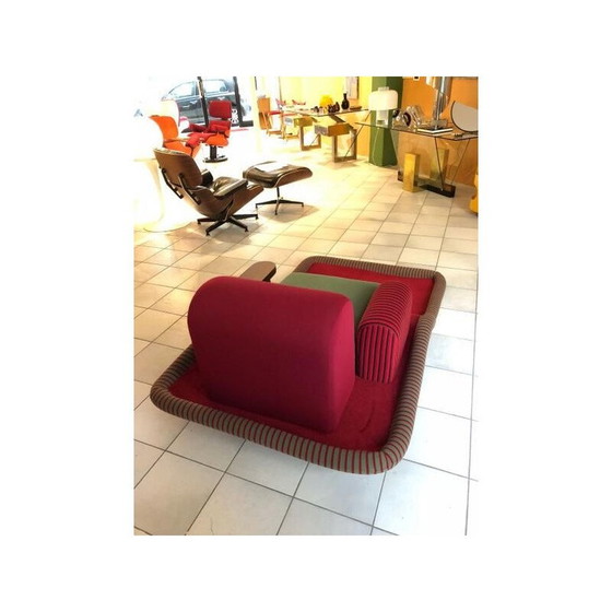 Image 1 of Vintage velvet armchair "Tappeto Volante" by Ettore Sottsass for Bedding Brevetti, 1975