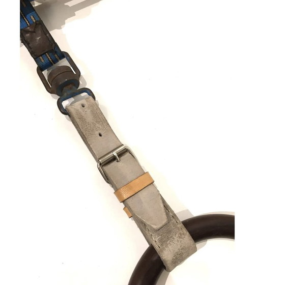 Image 1 of Anelli da ginnastica in legno d'epoca, Cecoslovacchia, anni '40