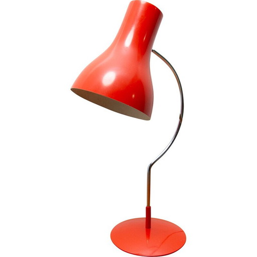 Vintage aluminum and plastic desk lamp by Josef Hurka for Napako, 1960