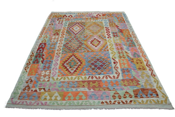 Image 1 of Original Old Style Kelim Afghan 246 X 178 Cm Top Condition