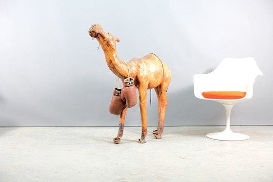 Image 1 of Mid-Century leather camel, 1960s