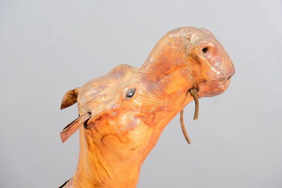 Image 1 of Mid-Century leather camel, 1960s