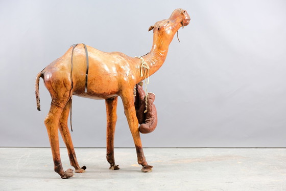 Image 1 of Mid-Century leather camel, 1960s