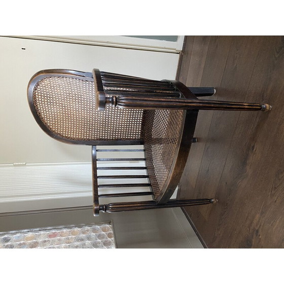 Image 1 of Poltrona vintage in legno e rattan Art Déco anni '20