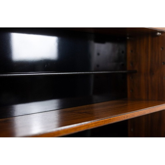 Image 1 of Vintage rosewood bookcase on wheels, Italy 1960