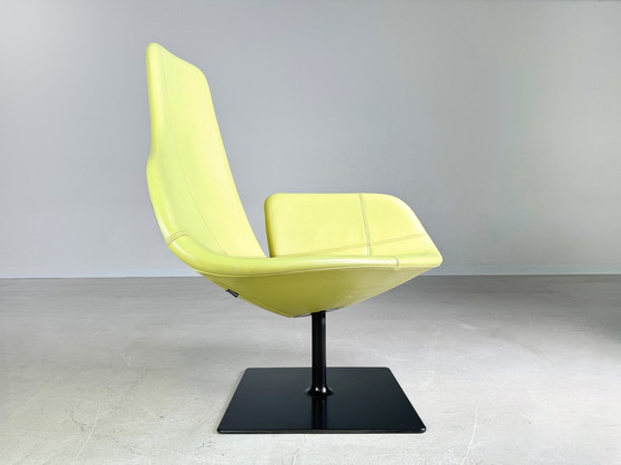 Image 1 of Original Moroso Armchair Leather Green Patricia Urquiola Swivel