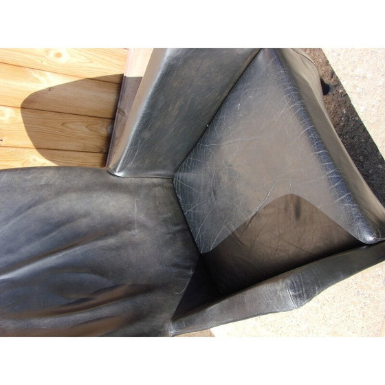 Image 1 of Pair of vintage armchairs with footrests by G and Js Papavoine for Montis, 1980