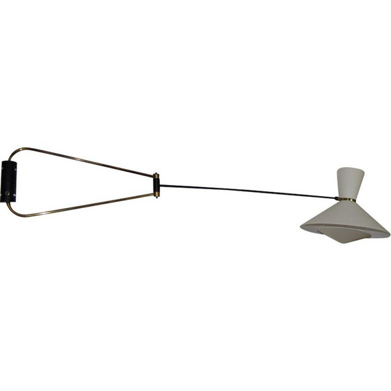 Image 1 of Vintage double-arm wall lamp by Robert Mathieu - 1950