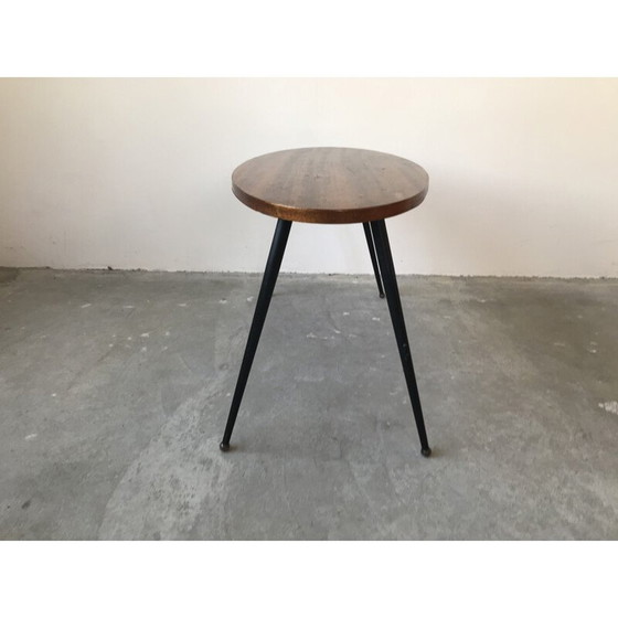 Image 1 of Vintage teak and metal coffee table, France 1950