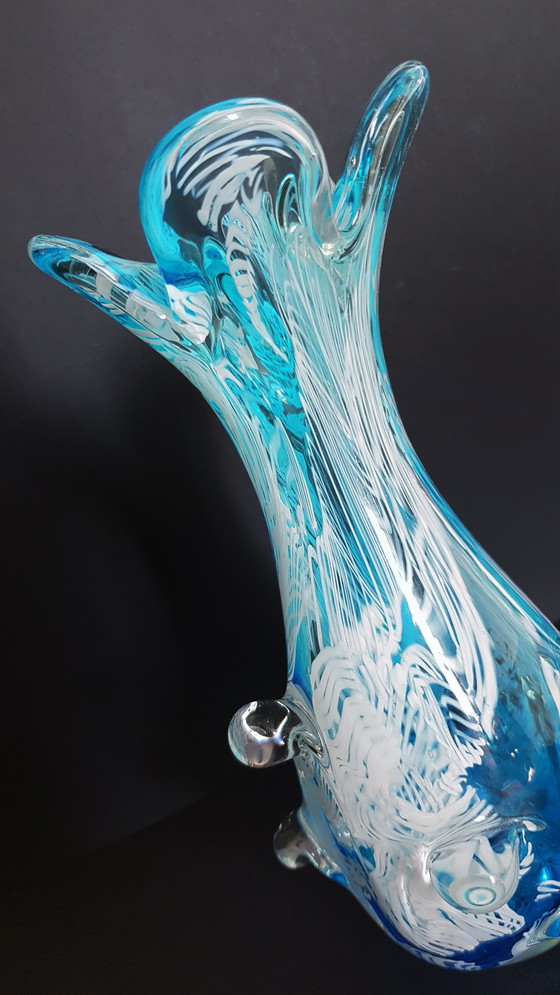 Image 1 of Polylobed art glass vase