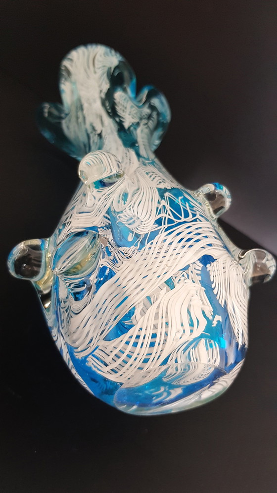 Image 1 of Polylobed art glass vase