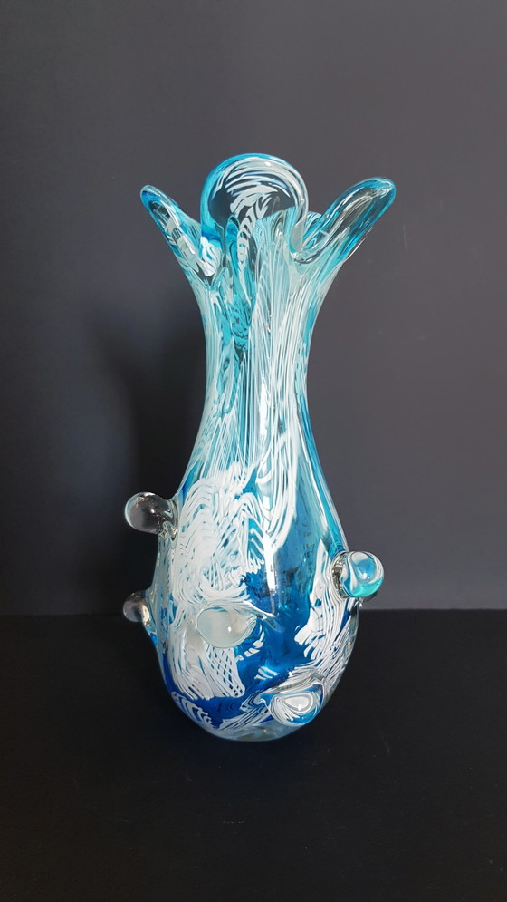 Image 1 of Polylobed art glass vase