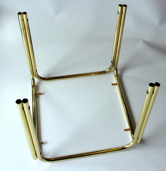 Image 1 of Vintage small side table brass