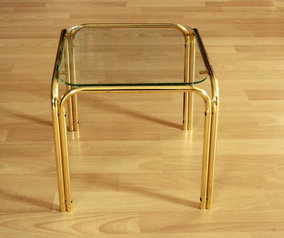 Image 1 of Vintage small side table brass