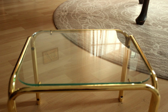 Image 1 of Vintage small side table brass