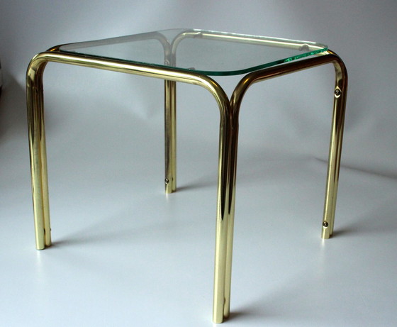 Image 1 of Vintage small side table brass