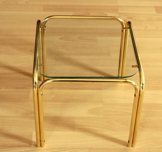 Image 1 of Vintage small side table brass