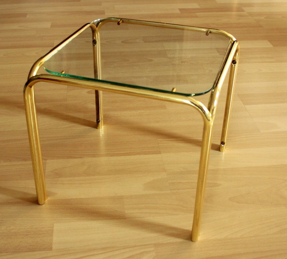 Image 1 of Vintage small side table brass