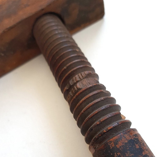 Large Antique Wooden Clamp