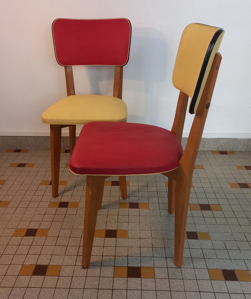 2x Two-tone chairs