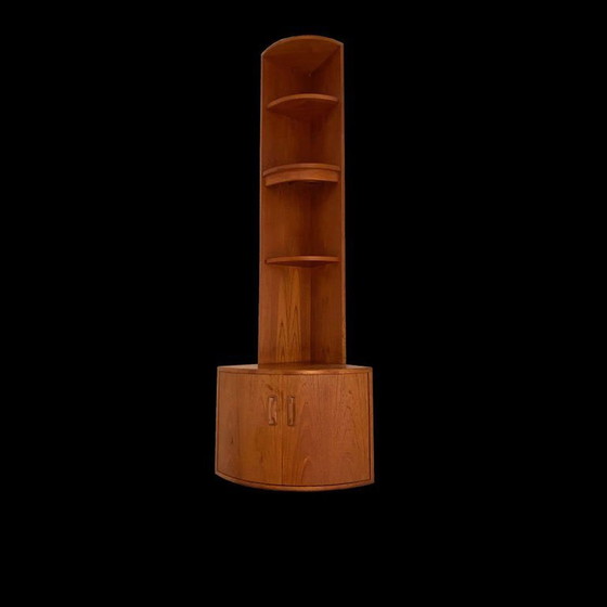 Image 1 of Danish Teak Wall Corner Cabinet 1960