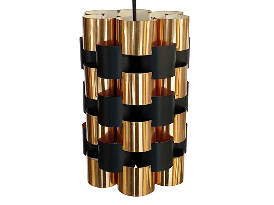 Image 1 of Copper Pendant Light By Werner Schou For Coronell Elektro. Denmark 1960S