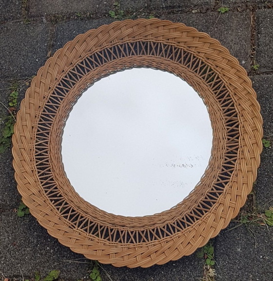 Image 1 of Wicker Mirror, 1960S